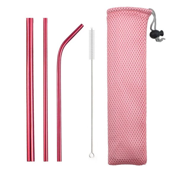 5Pcs Stainless Steel Reusable Drinking Straws - Picture 3 of 4
